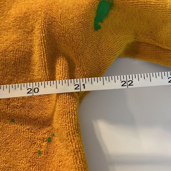 WOODROSE Deli vintage mustard oversized tee with raw edges & raglan sleeves SZ S - Picture 11 of 12